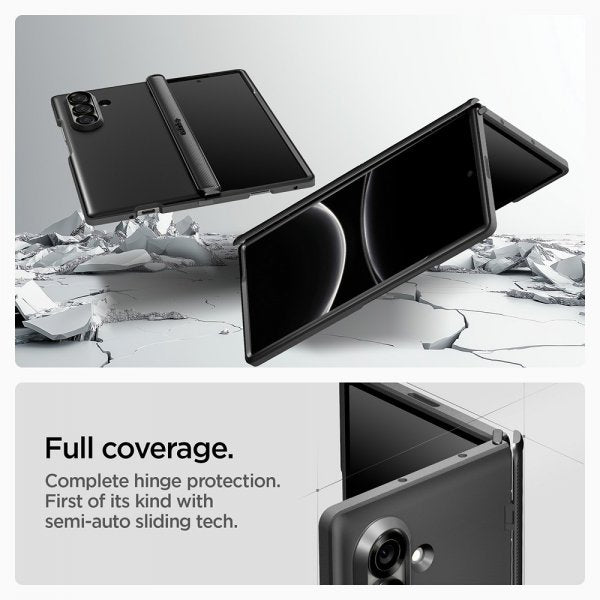 Spigen Samsung Galaxy Z Fold 7 Kuori Slim Armor Pro MagFit Musta