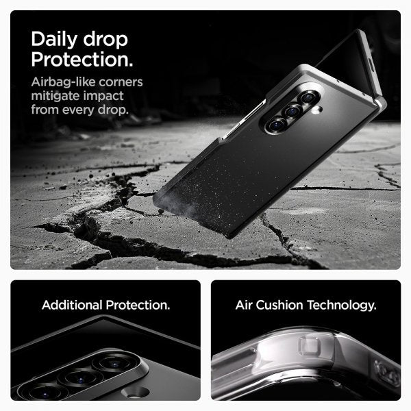Spigen Samsung Galaxy Z Fold 7 Kuori Slim Armor Pro MagFit Musta