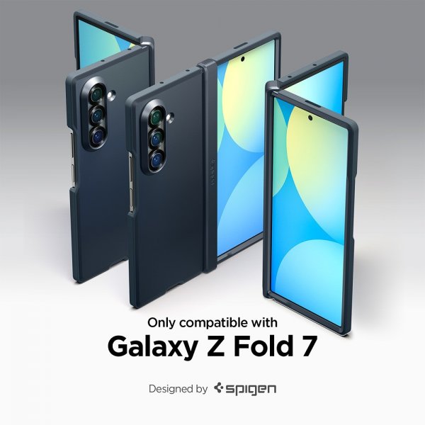 Spigen Samsung Galaxy Z Fold 7 Kuori Tough Armor Pro MagFit Metal Slate