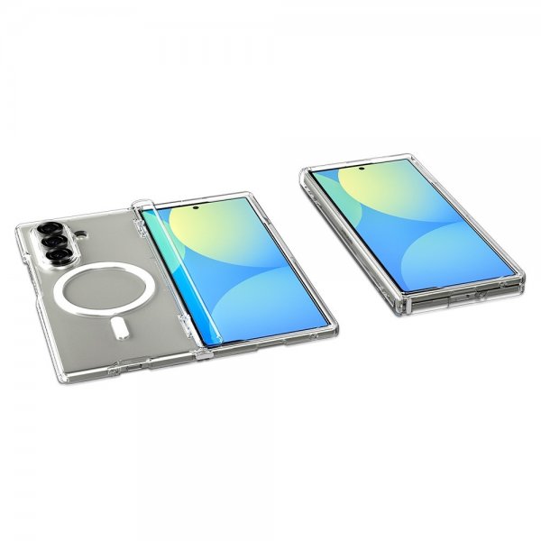 Spigen Samsung Galaxy Z Fold 7 -suojakuori Ultra Hybrid Pro MagFit Clear White