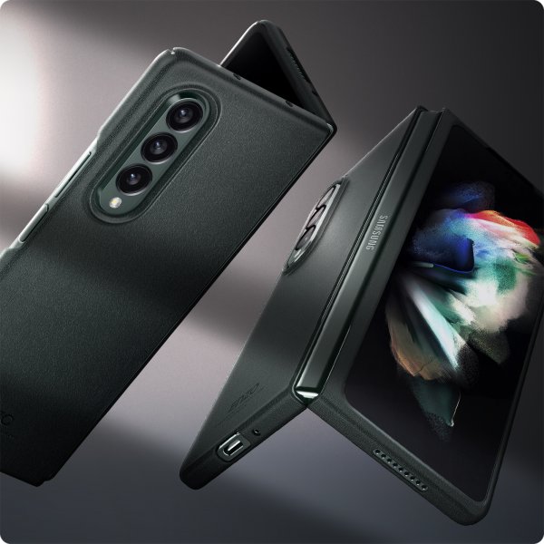 Spigen Samsung Galaxy Z Fold3 -kuori, Enzo Classic Green