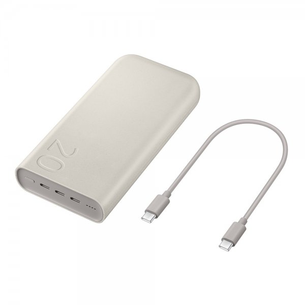 Samsung Original Powerbank-varavirtalähde 20 000 mAh 45 W, beige