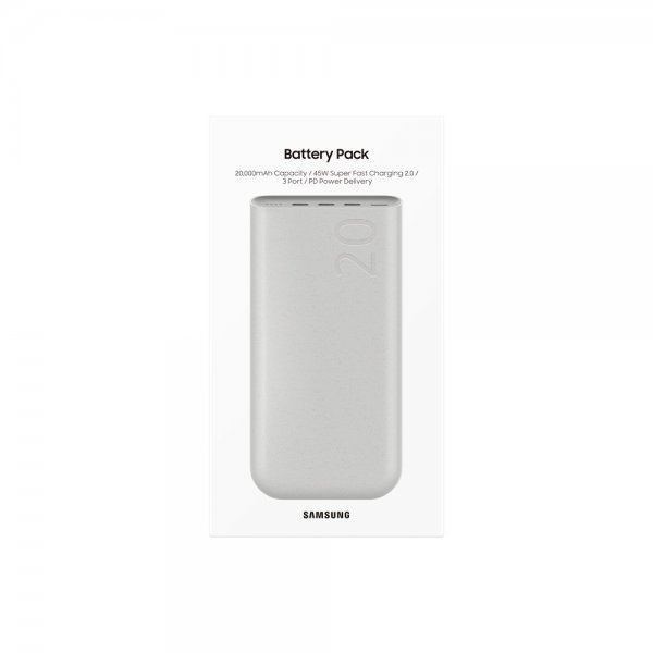 Samsung Original Powerbank-varavirtalähde 20 000 mAh 45 W, beige