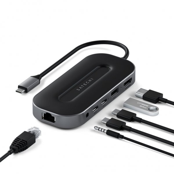 Satechi USB-4 Multiport-adapteri 2.5G Ethernetillä