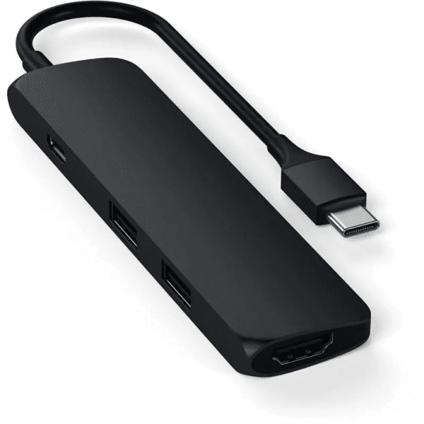 Satechi Type-C Slim Multi-port -sovitin 4K Musta