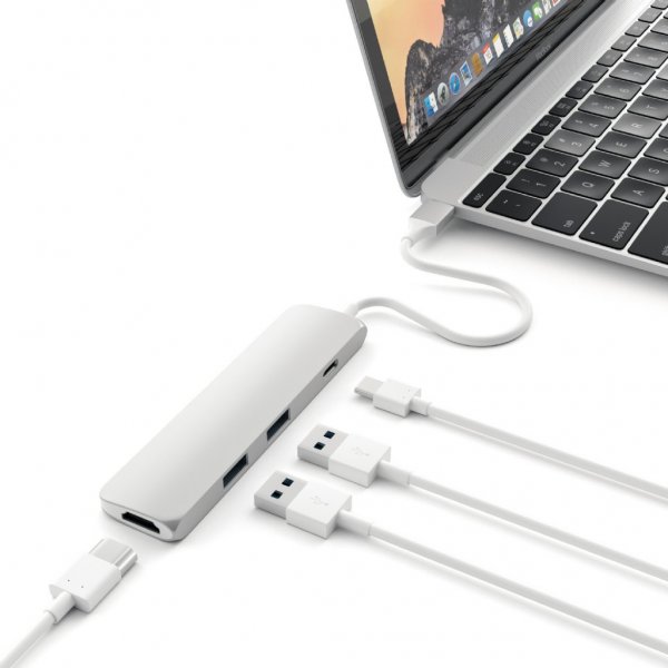 Satechi Type-C Slim Multi-port -sovitin 4K hopea