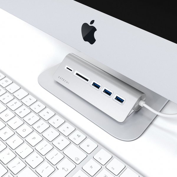 Satechi USB-C Combo -keskitin pöytätietokoneelle – Space Gray