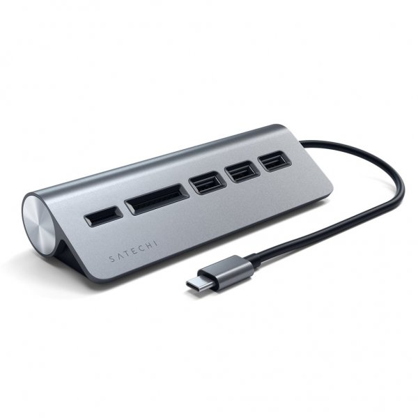 Satechi USB-C Combo Hub pöytäkoneelle hopea