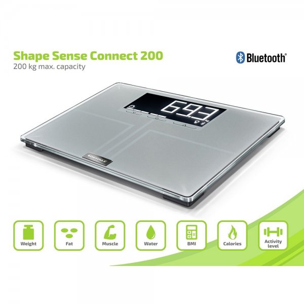 Soehnle Shape Sense Connect 200 Älykäs henkilövaaka Bluetoothilla
