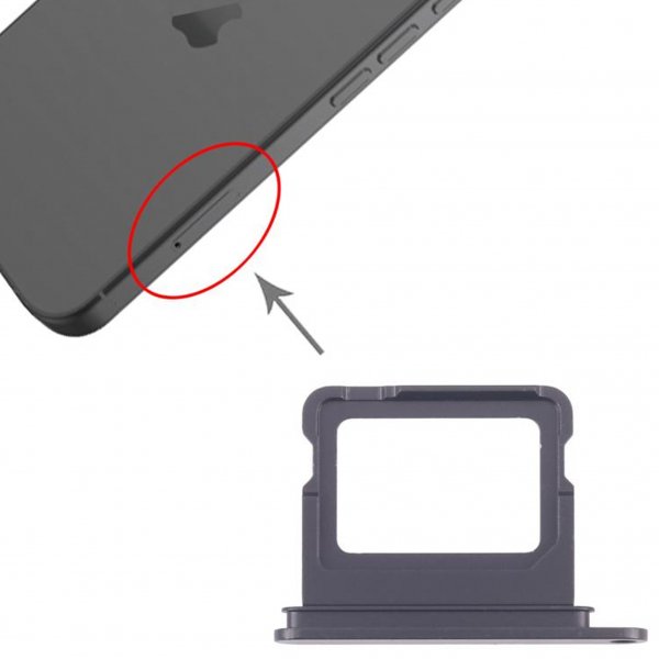 SIM-korttipidike iPhone 17:lle - Musta