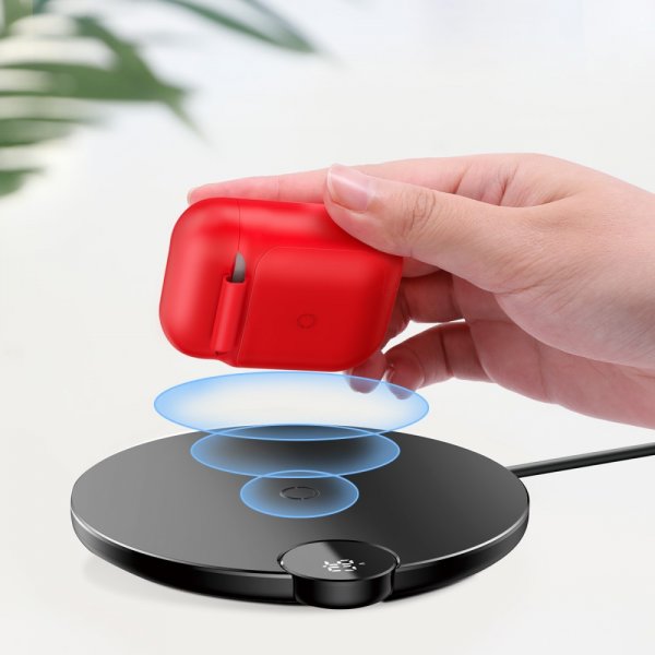 Baseus AirPods 1/2 Kuori Silikoni Punainen