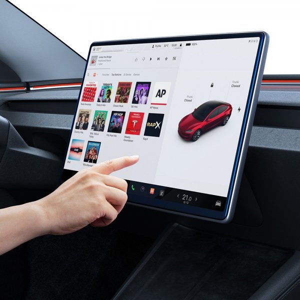 Spigen GLAS.tR EZ Fit -näytönsuoja Tesla Model Y (2025/2026)/Model 3 (2024/2025/2026)
