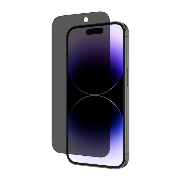 iPhone 15 Pro - näytönsuoja karkaistu lasi 3D Privacy