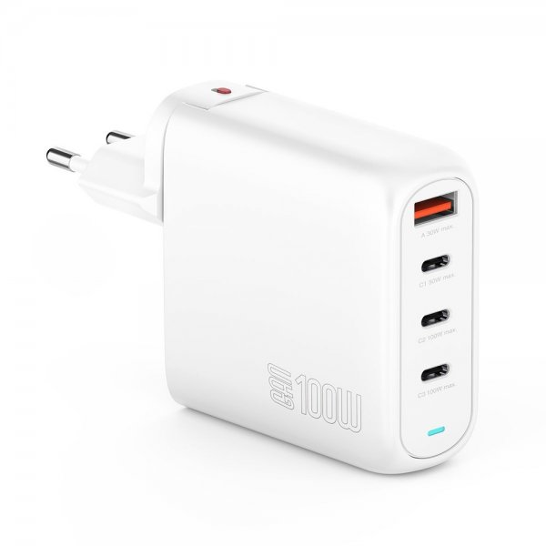 4smarts Pöytälaturi GaN Flex Pro 100W 3 USB-C+1 USB-A