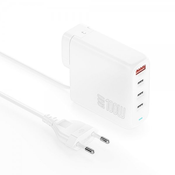 4smarts Pöytälaturi GaN Flex Pro 100W 3 USB-C+1 USB-A