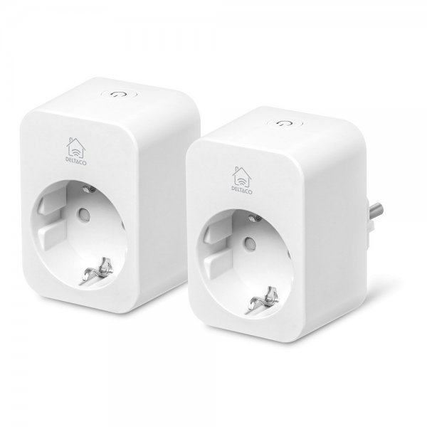 Deltaco Smart Home Älypistorasia WiFi 2,4 GHz, 2 kpl