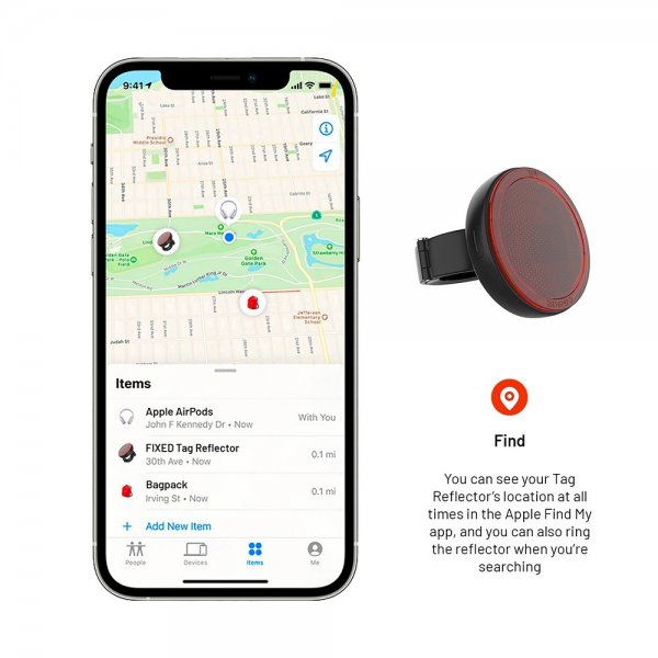 Kiinteä Smart Tracker Reflex polkupyörään