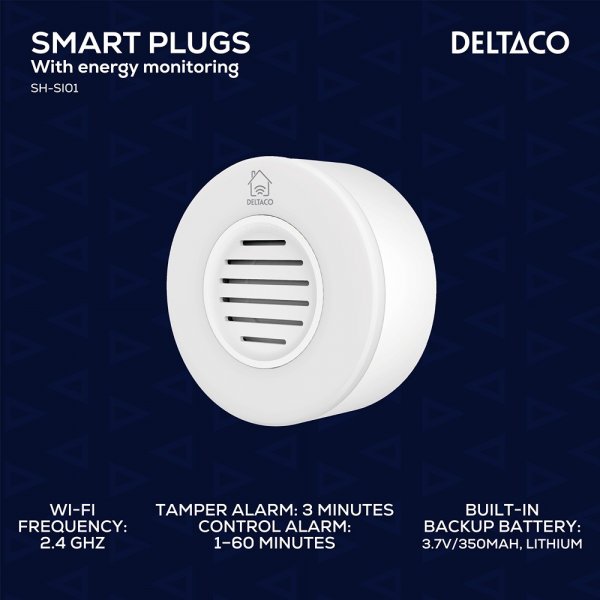 Deltaco Smart Home Älykäs WiFi-sireeni