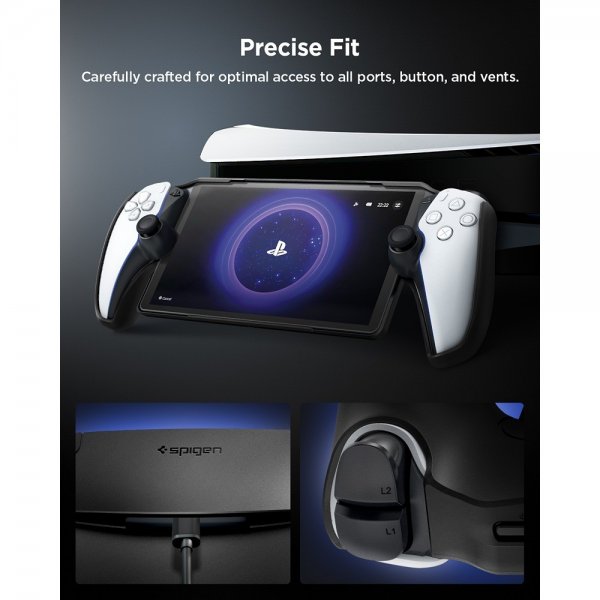 Spigen Sony PlayStation Portal -suojakuori Thin Fit, musta