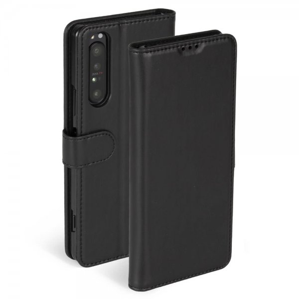 Krusell Sony Xperia 1 II -puhelinlompakkokotelo, musta
