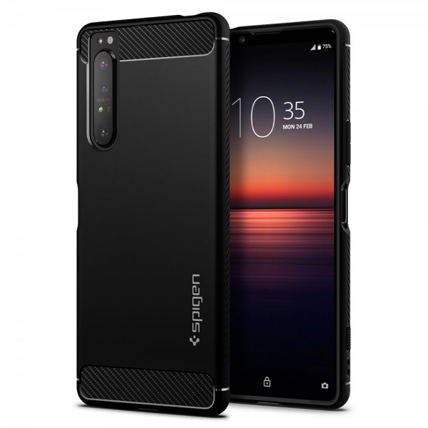 Spigen Sony Xperia 1 II Suojakuori Rugged Armor Mattamusta