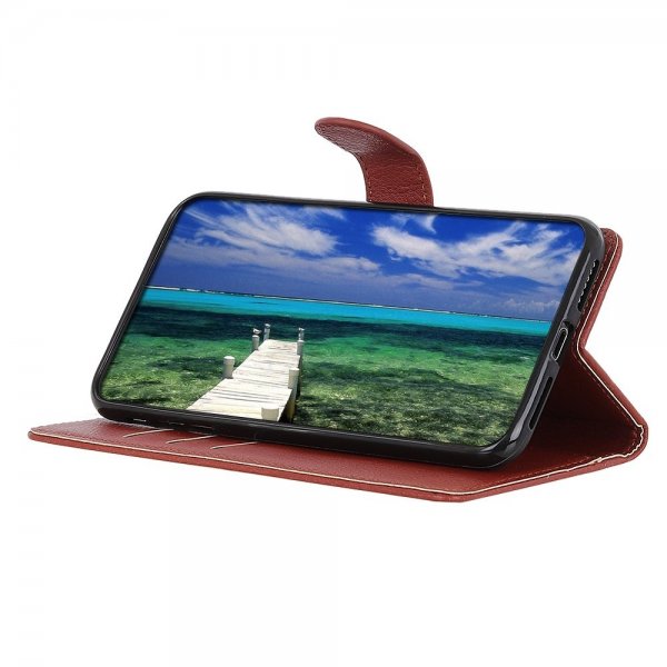 Sony Xperia 1 IV Litchi ruskea suojakotelo