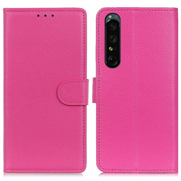 Sony Xperia 1 IV Litchi Magenta -suojakuori