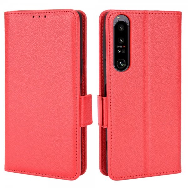 Sony Xperia 1 IV -suojakuori korttipaikalla, punainen