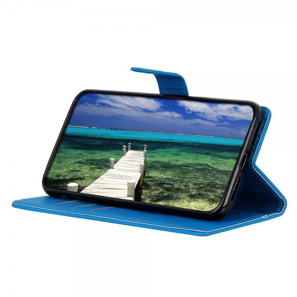 Sony Xperia 1 V Kotelo Litsi Sininen