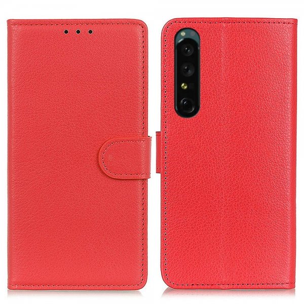 Sony Xperia 1 V Kotelo Litsi Punainen