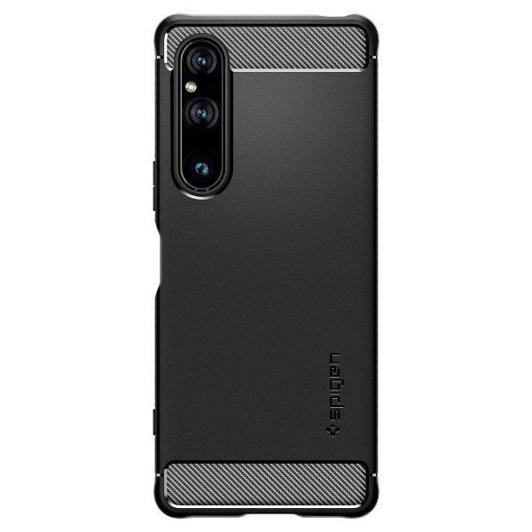 Spigen Sony Xperia 1 V Suojakuori Rugged Armor Mattamusta