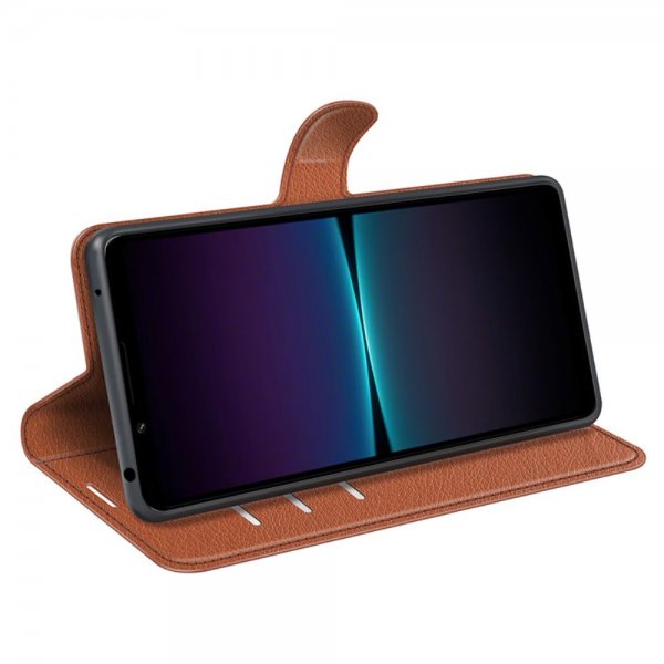 Sony Xperia 1 VI Litsi Ruskea Kotelo
