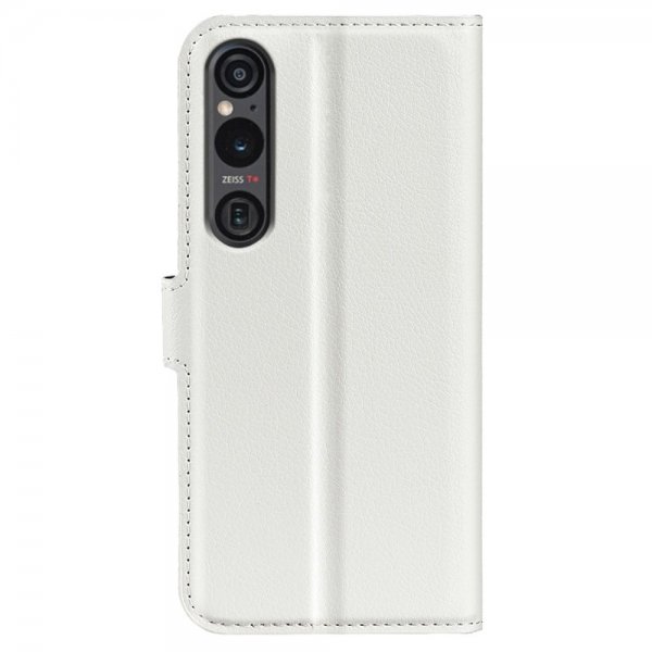 Sony Xperia 1 VI Litchi -kuori, valkoinen