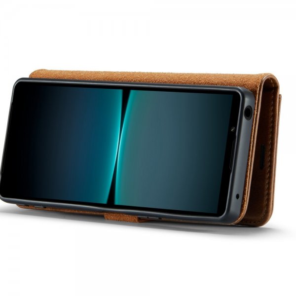 Dg.Ming Sony Xperia 1 VI Kotelo irrotettavalla kuorella, ruskea