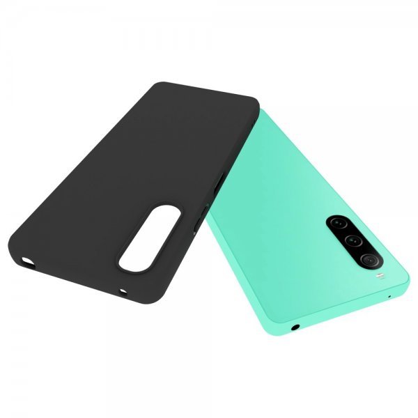 Nordic Covers Sony Xperia 10 V -kuoret, Feather Series, Raven Black