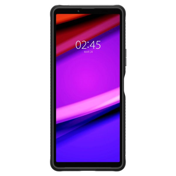 Spigen Sony Xperia 10 V -kuori, Rugged Armor, mattamusta