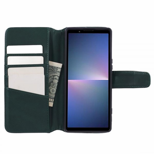Nordic Covers Sony Xperia 5 V Kotelo Essential Leather Juniper Green