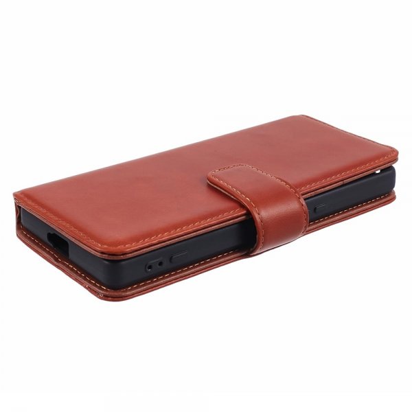 Nordic Covers Sony Xperia 5 V Kotelo Essential Leather Vaahteranruskea