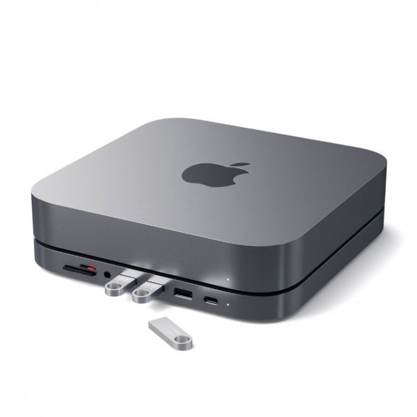 Satechi Type-C Aluminum Stand & Hub Mac Minille, avaruusharmaa