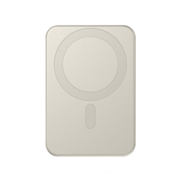 Satechi OntheGo Qi2 10K MagSafe-varavirtalähde jalustalla, hiekanvärinen