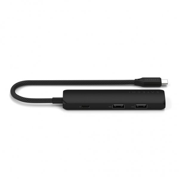 Satechi 4-i-1 USB-C Slim Multiport-adapter 4K Musta