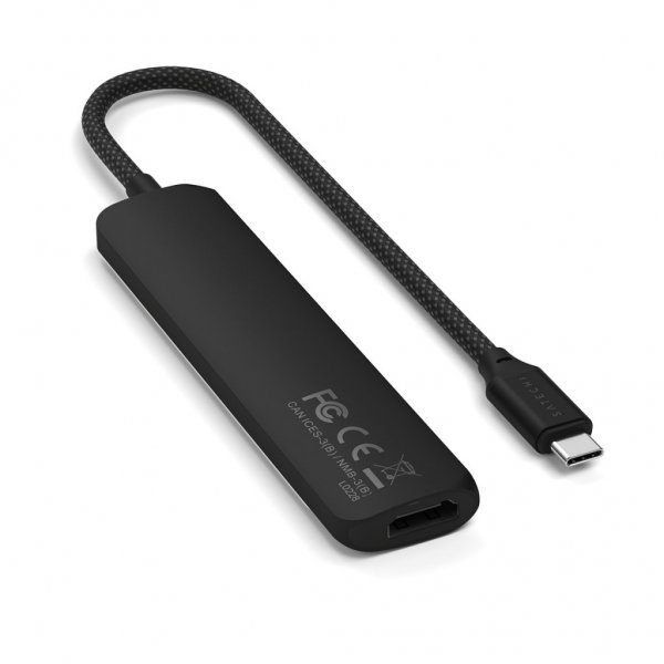 Satechi 6-in-1 USB-C Slim Multiport -adapteri, musta