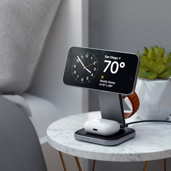Satechi langaton laturi 3-in-1 taitettava Qi2 Wireless Charging Stand MagSafe