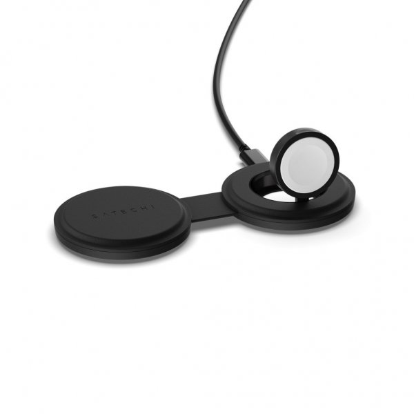 Satechi OntheGo 2-in-1 langaton laturi musta