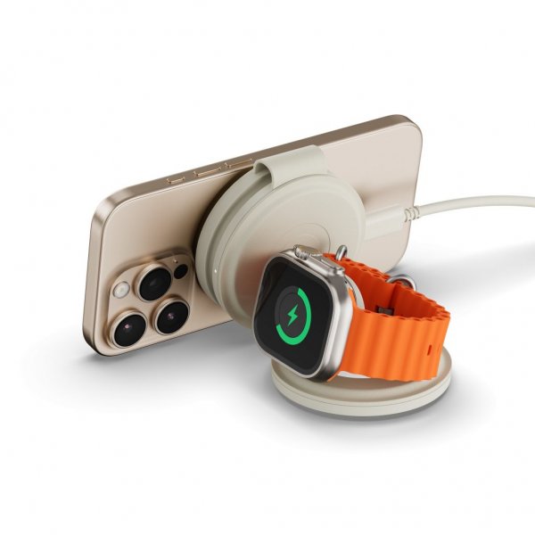 Satechi OntheGo 3-in-1 langaton laturi Hiekka