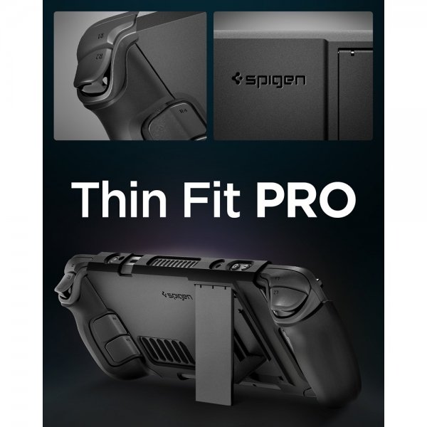 Spigen Steam Deck Thin Fit Pro -suojakuori, musta