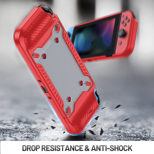 Iskunkestävä suojakuori Nintendo Switch OLED Punainen