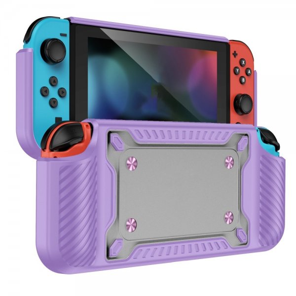Iskunkestävä suojakuori Nintendo Switch OLED -konsolille, violetti