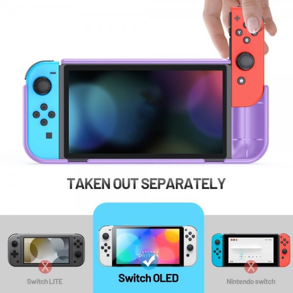 Iskunkestävä suojakuori Nintendo Switch OLED -konsolille, violetti