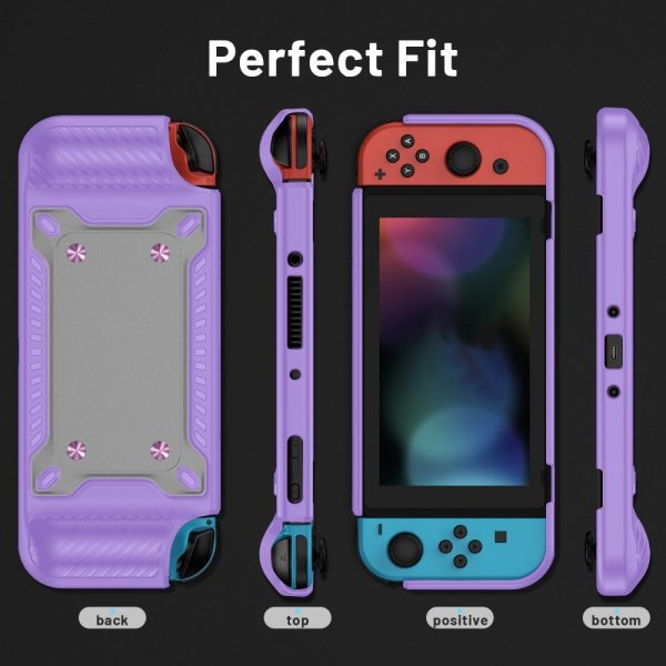Iskunkestävä suojakuori Nintendo Switch OLED -konsolille, violetti